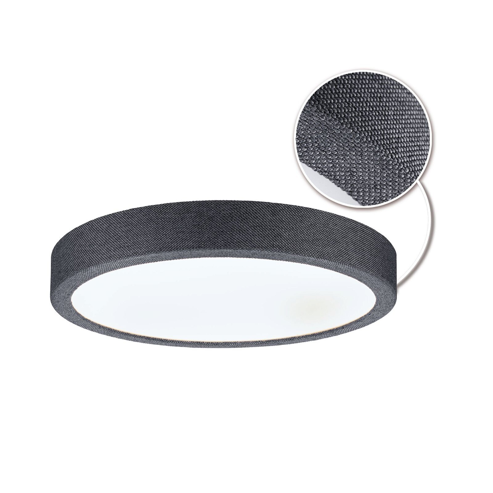 Paulmann LED-paneel Cosara IP44 rond 300mm 15W 1300lm 4000K Donkergrijs