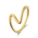 Lucardi Dames Zilveren goldplated ring golf