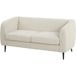 Canapé 2 Places En Velours, Canapé De Salon Moderne 160 cm, Assise Large Rembourrée, Coussin Épais À Ressorts, Beige