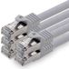 1aTTack.de 0,25 m - grijs - 5 stuks CAT.7 netwerkkabel patchkabel SFTP PIMF LSZH Gigabit LAN-kabel 10 Gb/s cat7 onbewerkte kabel met RJ45-connector Cat6a compatibel met CAT5 CAT6 cat7 cat8