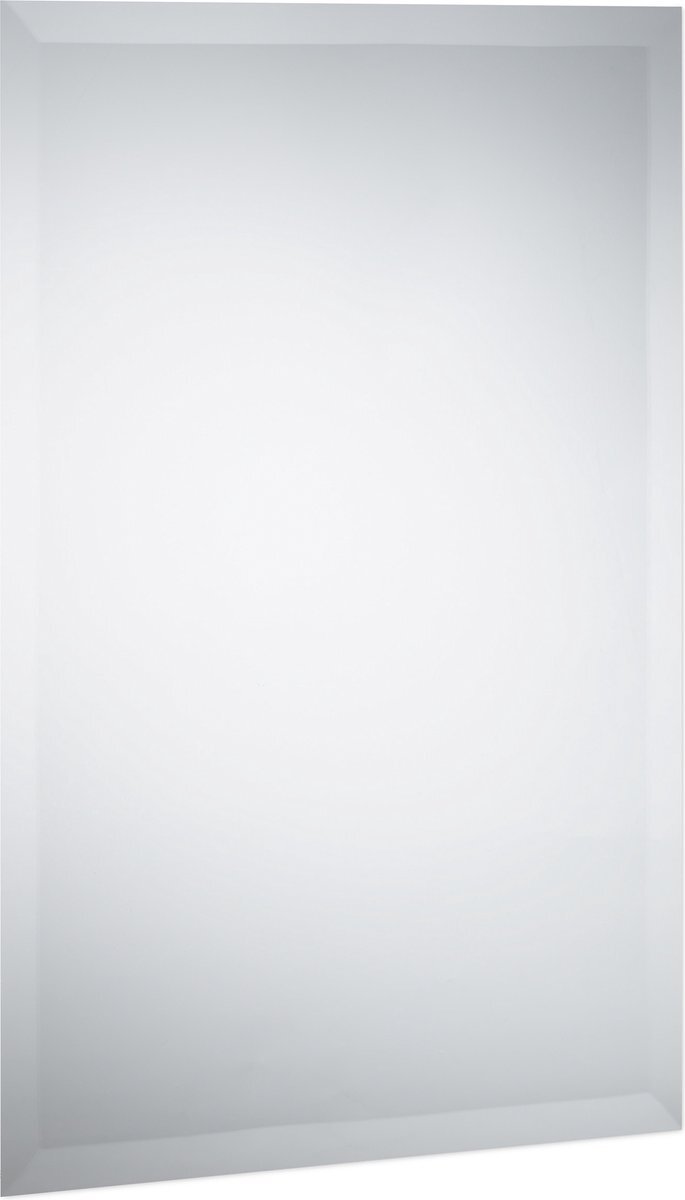 Relaxdays wandspiegel zonder lijst - 40x60 cm - facet spiegel - verticaal - horizontaal