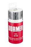 Dormer Jobber Drill Set, set van 19
