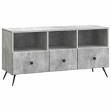 vidaXL TV-kast met lade Betongrijs 102 x 34,5 x 50 cm Bewerkt hout