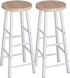 Happiq Hoge barkrukken Pablo - Eiken - Set van 2 - Zithoogte 71cm