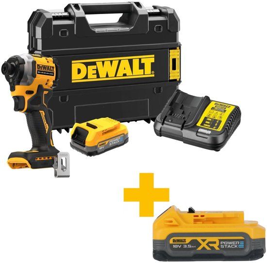 DeWALT DCF850E1T Compacte Accu Slagschroevendraaier 205Nm 18V XR 1.7Ah POWERSTACK in TSTAK