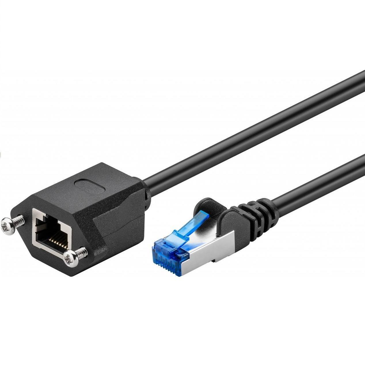 Goobay SFTP netwerk verlengkabel CAT 6 a Zwart 1 meter