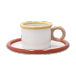 Scandi Living Tasse Chunky avec soucoupe Rouge-jaune