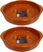 Concorde Iberica Set van 2x stuks tapas borden/schalen Alicante met handvatten 26 cm - Bruin