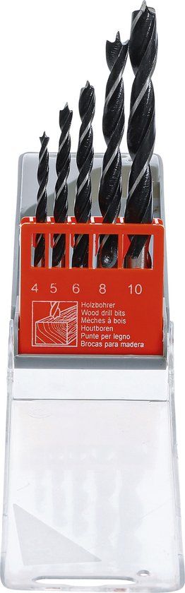 BGS Houtboorset 4 - 10 mm, 5 delig