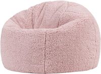 icon - Kingston Pouf enfant - Fluffy Pluche Teddy - Vieux rose