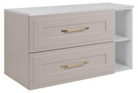 3xE living Meuble sous-vasque suspendu 100 cm, cachemire/blanc