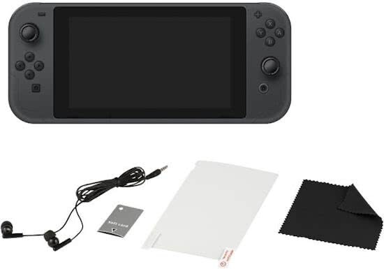 Konix - Nintendo Switch - Beschermpakket - Siliconen hoes - Screenprotector - Oordopjes