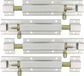 AMIG schuifslot/plaatgrendel - 4x - aluminium - 25cm - zilver - incl schroeven - deur - raam