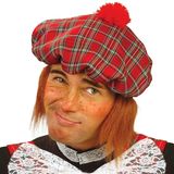 Chapeau écossais - 4x pièces - chapeau de fantaisie de carnaval avec perruque - chapeau de fantaisie