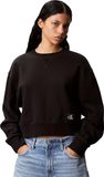 Calvin Klein Jeans French Terry Woven Label Crew Sw Zwart M