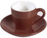 Merkloos Espressokopje Bruin Porselein - 80 ml - Met schotel