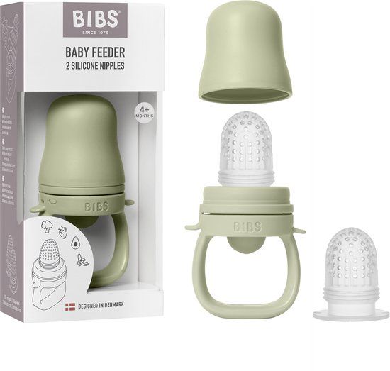 BIBS Baby Feeder met 2 Siliconen Speentjes, Sage