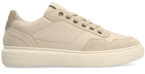 Manfield - Heren - Grijze suède sneakers - Maat 41