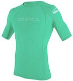 O'Neill Wetsuits Basic Skins Rashguard Korte Mouw Rash Guard Lightaqua 104 Unisex Kinderen Polyester
