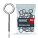 HELPMATE Ringbout 30x14x4,0x20 mm - 50 stuks | Verzinkt staal - Oogschroef met houtschroefdraad