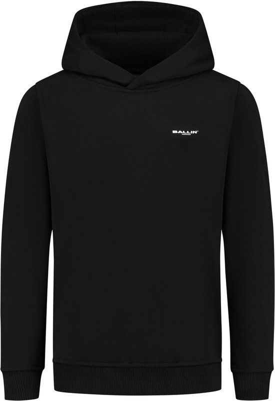 Ballin Amsterdam - Jongens Regular Fit Hoodie LS - Zwart - Maat 152