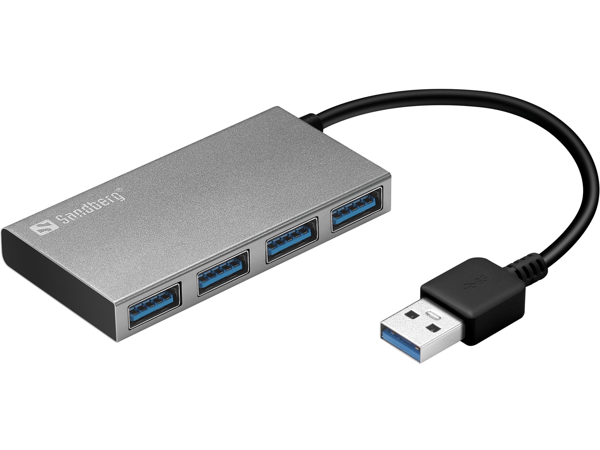 Sandberg USB 3.0 Pocket Hub - 4 poorten - Wit