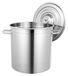 Inox marmite - Soupière 35 litres - Avec couvercle - Exécution lourde - Avec doubles poignées - Adapté pour plaques de cuisson à gaz et à induction