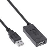 InLine actieve USB-A verlengkabel | voeding via USB-C poort | USB2.0 | 10 meter