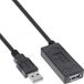 InLine actieve USB-A verlengkabel | voeding via USB-C poort | USB2.0 | 10 meter