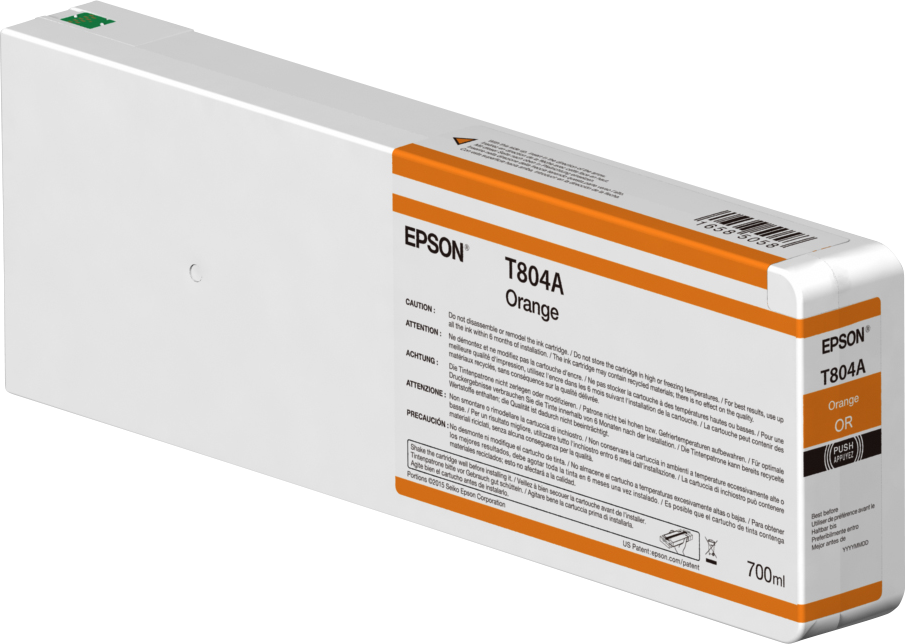 Epson Singlepack Orange T804A00 UltraChrome HDX 700ml single pack / oranje