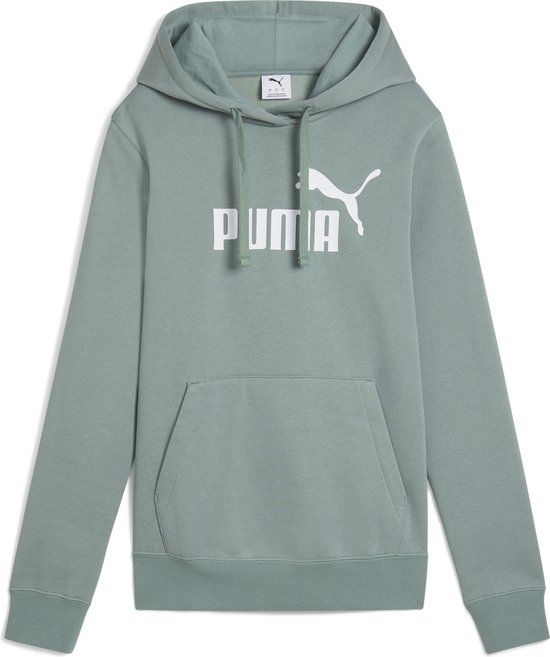PUMA ESS No. 1 Logo Hoodie FL (s) Dames sporttrui - Green Moon