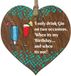 I Only Drink Gin Hangende Houten Hartteken Plaque Gin Gift Set