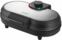 Unold PANCAKE MAKER American Crepe Maker - 2 Crepes - 1000W - Black/Stainless Steel