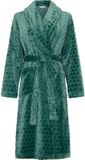 Pastunette - Badjas - Nordic Leaf - Flannel Fleece - Groen - Maat 3XL