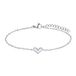 Lucardi Dames Stalen armband met hart - Armband - Staal - Zilverkleurig - 20 cm