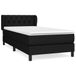 VidaXL Boxspringbed met matras, stof, zwart, 100x200 cm