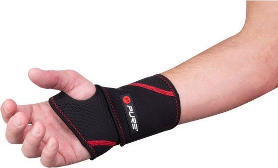 Pure 2 Improve pols- en duimbrace - Zwart/Rood - One Size