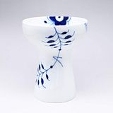 Royal Copenhagen Mega blauwe geribbelde vaas, 19 cm