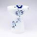 Royal Copenhagen Mega blauwe geribbelde vaas, 19 cm