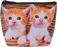 Juleeze Portemonnee - Ritsportemonnee - Bruin - Polyester - 10x8 cm