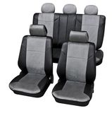 Petex 20475918 Autostoelhoes Stoelbekleding Set Universal Kreta maat SAB 2 Vario Plus, 15-delig, grijs