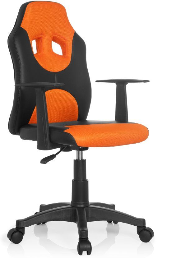 HJH OFFICE Kiddy Racer AL - Bureaustoel - Kinder - Zwart / oranje