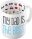 Bellatio Decorations Cadeau koffie/thee mok voor papa - blauw - de beste papa - 300 ml - Vaderdag