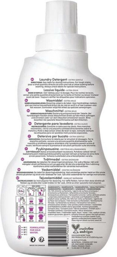 Attitude Little Ones Wasmiddel Sweet Lullaby 1 liter - 35 Wasbeurten