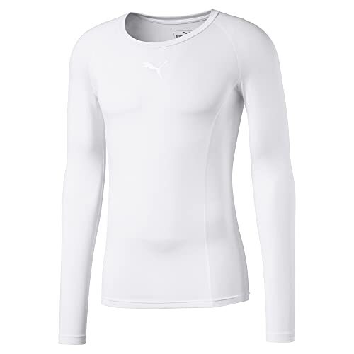 PUMA Herren Liga Baselayer Tee Ls Shirt, White, 48/50