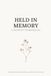 Held In Memory: A Journal For Navigating Loss