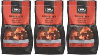 Fancy Flames Barbecue/BBQ Briketten - 3x - 3 kilo - 100% natuurlijk - geschikt voor BBQ