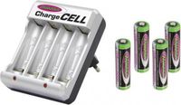 Jamara Batterijen oplader Charge Cell incl. 4 stuks AA 1,2V batterijen