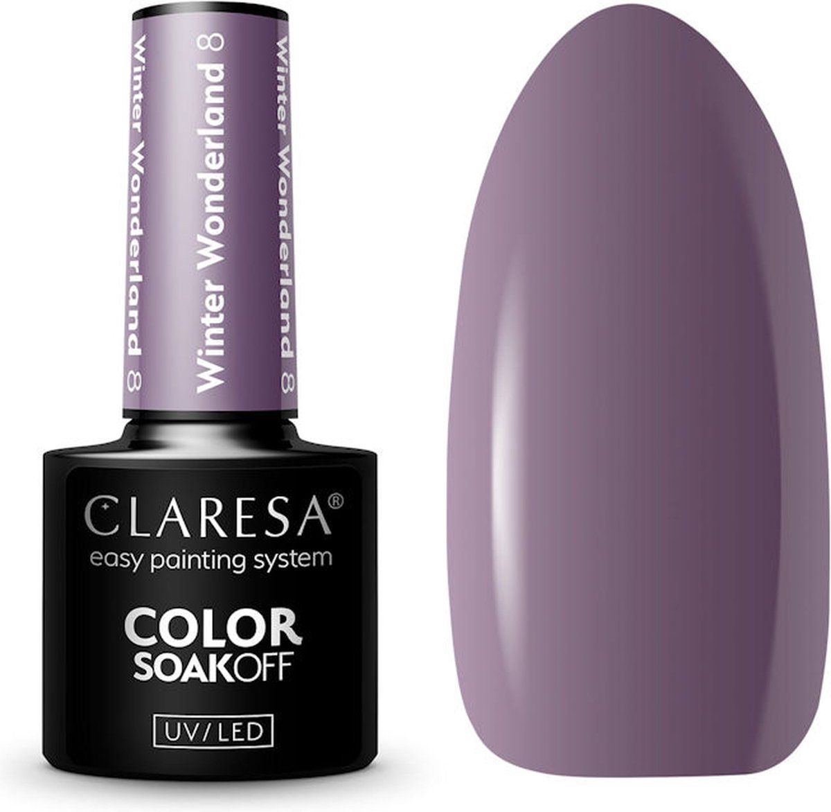 Claresa UV/LED Gellak Winter Wonderland #8 - 5ml - Paars