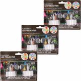 CEPEWA LED theelichtjes - 6 stuks - Gekleurd - 4 cm diameter